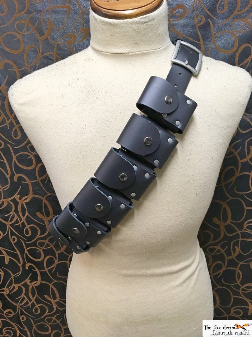 Bandolier / Utility Belt System for Steampunk Adventurers Faux Leather 