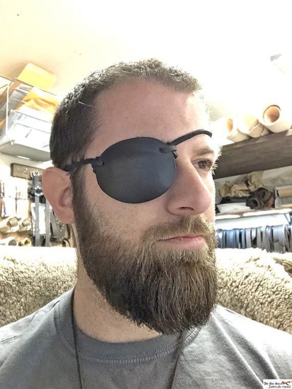  Pirate Eye Patches for Adults, Retro PU Leather Eye