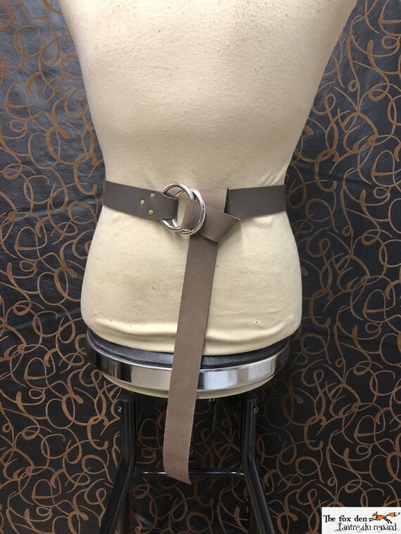 Medieval Leather Belt With Double O Ring Black Or Brown Etsy Medieval Leather Belt With Double O Ring Black Or Brown Etsy