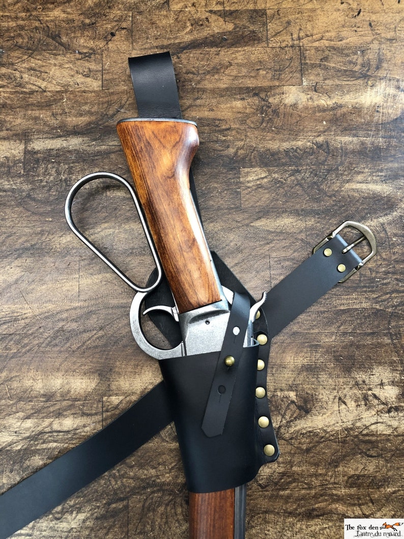 Leather leg holster for Mare's leg winchester 1892 rifle Etsy