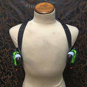 Double shoulder holster for nerf zombie strike revolver, universal and adjustable. SCA, LARP, high quality! Cosplay.