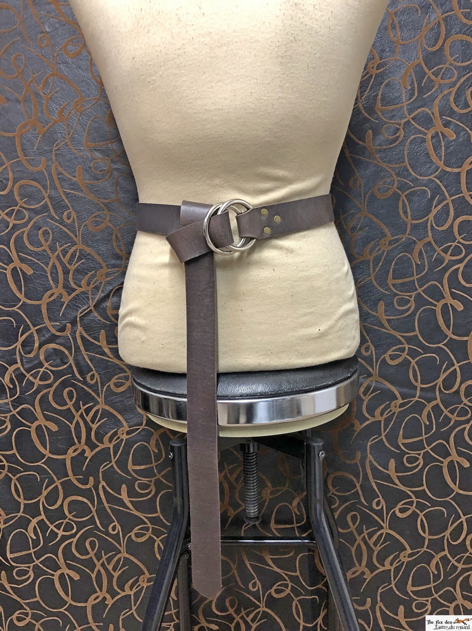 Double o shop ring belt gold