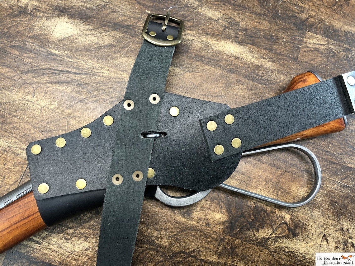 Leather leg holster for Mare's leg winchester 1892 rifle Etsy