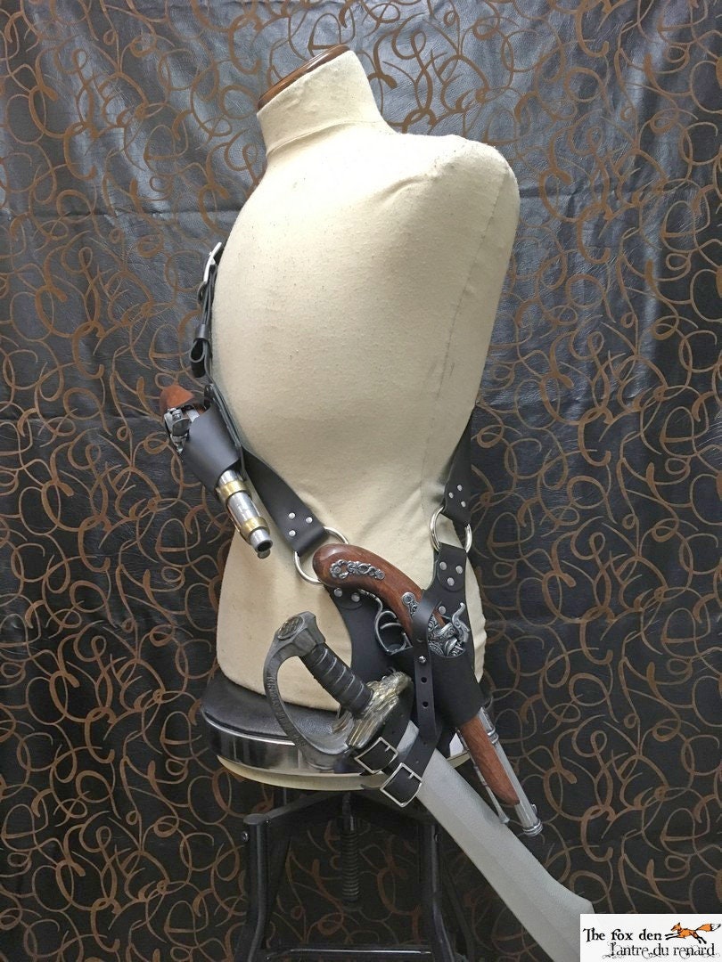 Pirate Leather Baldric Sword / Holster Combo With Optional Etsy Australia
