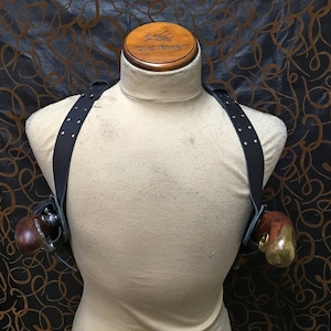Pirate flintlock double shoulder holster, universal and adjustable. SCA, LARP, high quality! Cosplay.