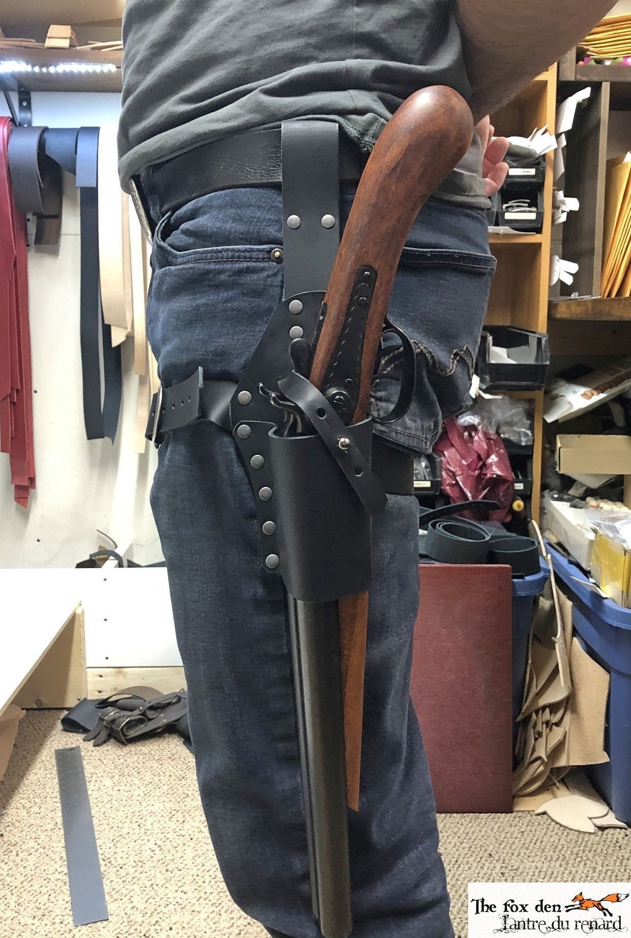 Leather Leg Holster for Saw off Shotgun Double Barrel M1881 Etsy Canada