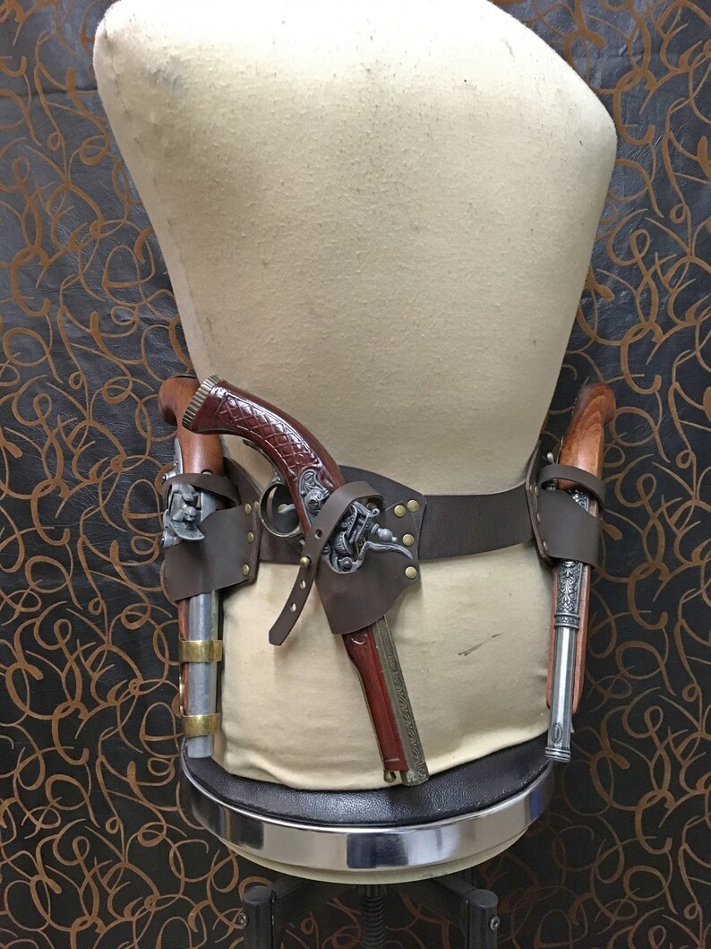 Flintlock pistol holster / belt combo for reverse draw very Etsy