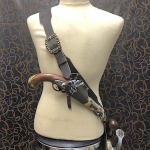 Pirate leather luxury baldric sword / holster combo with optional baldric 2nd holster! A must have for serious larper and pirate cosplay!