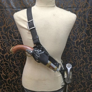 Pirate leather baldric for latex or metal sword and optional holster! The perfect addition to your pirate outfit! LARP, cosplay.