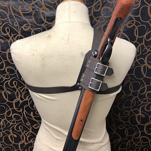 Leather back holster for saw off shotgun double barrel m1881 street howitzer! Very high quality! Cosplay.