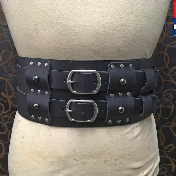 Gladiator/Barbar/Wikinger schwerer Doppelgürtel mit abnehmbaren Gürtel! Braun oder schwarz, LARP