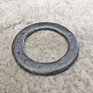 Large 3 1/2'' antique celtic ring for crafting. Good for armor and medieval belt. SCA, LARP image 3