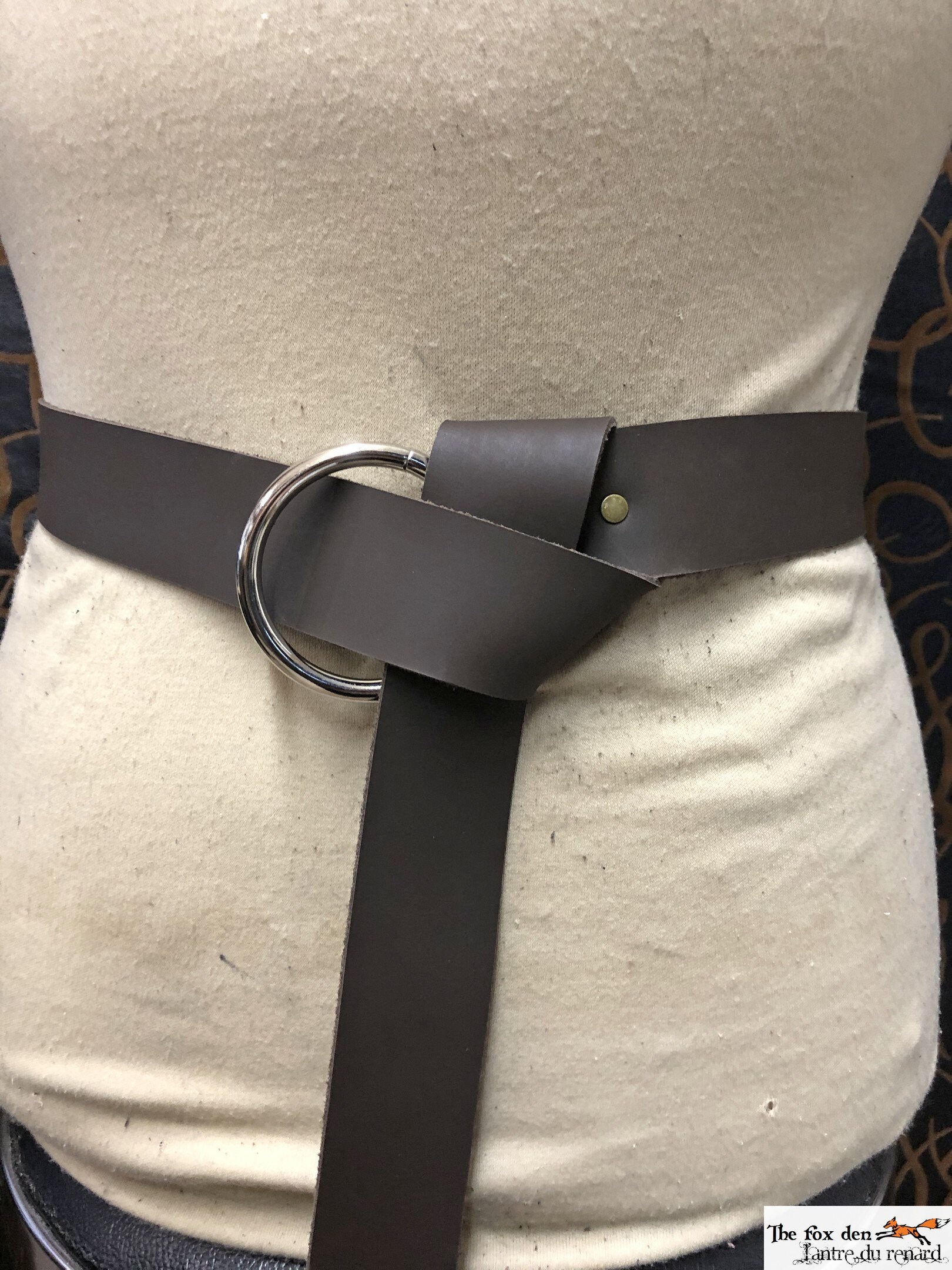 Medieval Leather Belt With O Ring. Black or Brown Reenactment Etsy