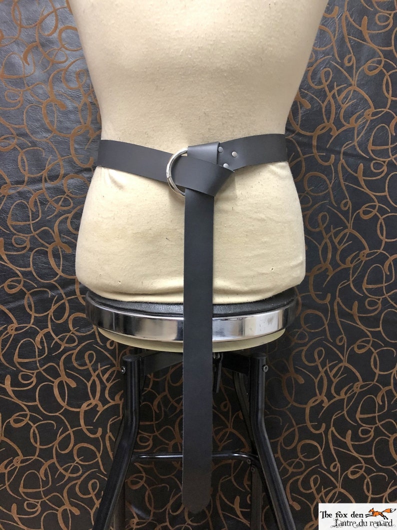 Medieval Leather Belt With O Ring. Black or Brown Reenactment Etsy