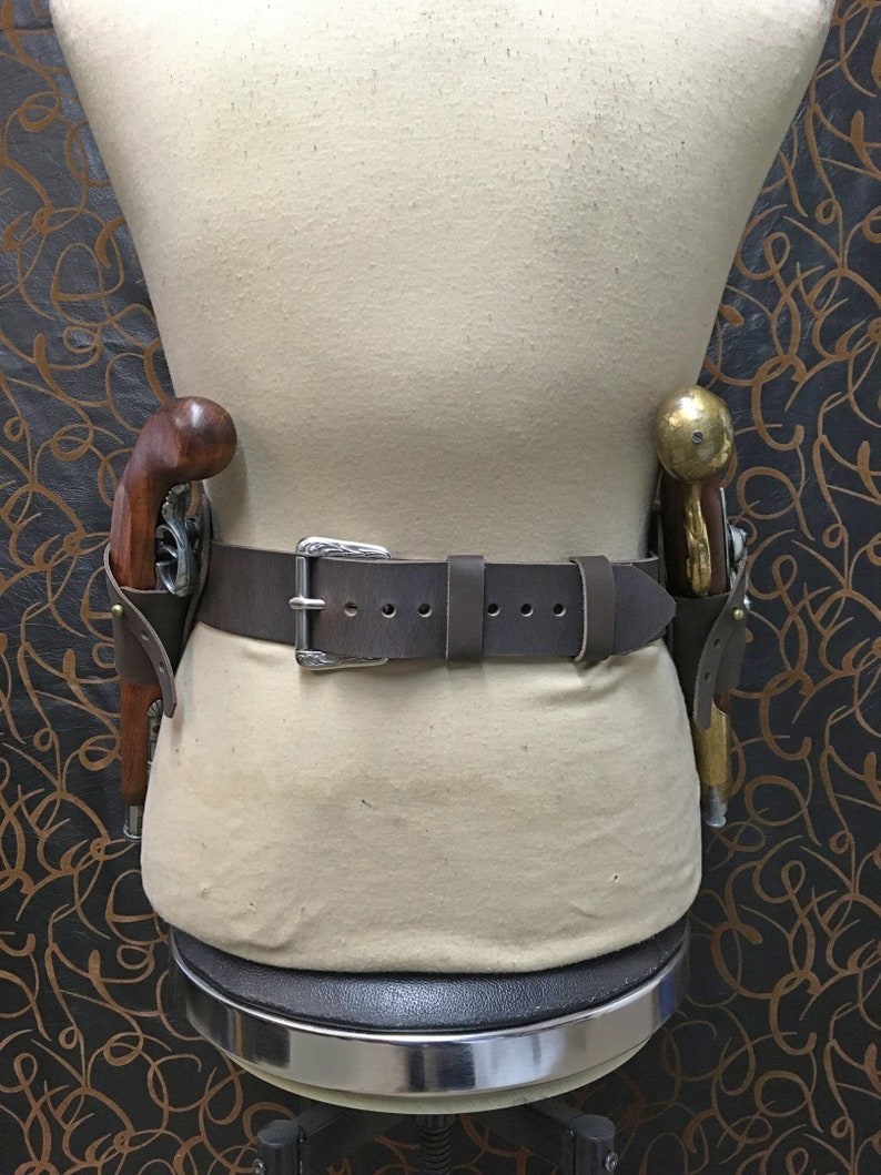 Flintlock pistol holster / belt combo for reverse draw very Etsy