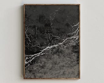 Dark Green Abstract Wall Art Printable, Moss Texture Digital Download