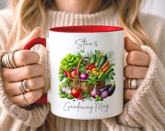 Custom Gardening Mug, Personalised Garden Lover Gift, Plant Lover Mug, Gift for Her Him, Christmas Gift, Birthday Gift