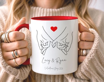 Custom Couples Mug, Personalised Valentines Mug, Custom Anniversary Gift for Him or Her, Valentine Day, Wedding Present, Couples Gift