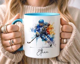 CUSTOM Ice Hockey Mug | Personalised gift for Ice Hockey | Ice Hockey Coach Gift | Sports Fans Present | Winter Sports Gift | Ice Hockey