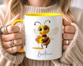 Custom Bee Mug, Personalised Bee Gift, Bumble Bee Mug, Custom Honey Bee Gift, Bee Keeper Gift, Gift for him or her