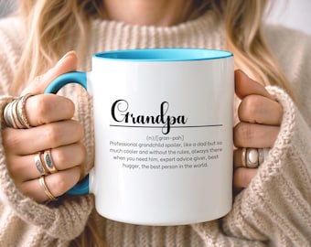 Grandpa Definition Mug | Funny Grandpa Quote Coffee Cup | Grandad Gift for Birthday | Father's Day Present | Papa Mug | Gift for Him