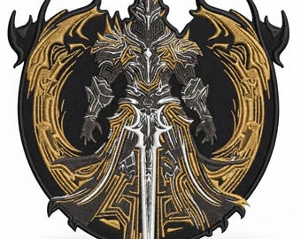 Dragon Warrior Embroidered Patch