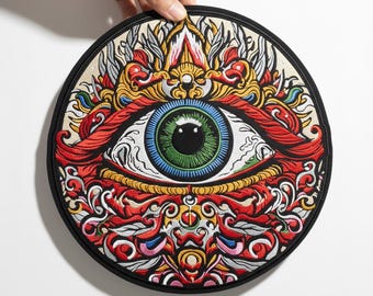 Evil Eye Patch 12 Inch | Large Embroidered Jacket Back Patch