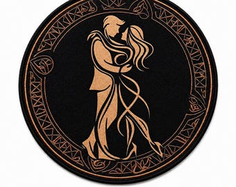 Romantischer Pärchen-Stickaufnäher: 30 cm (12 Zoll) zum Aufbügeln auf Jacken