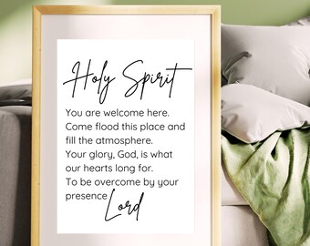 Holy Spirit Scripture Print: Christian Wall Art, Nursery Decor (Digital Download)