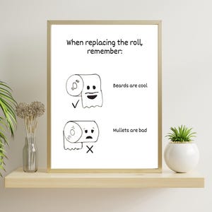 Toilet Paper Funny, Fun Bathroom Decor, Toilet Wall Art, Retro Bathroom Print, Printable Wall Art, Funny Bathroom, Instant Digital Download