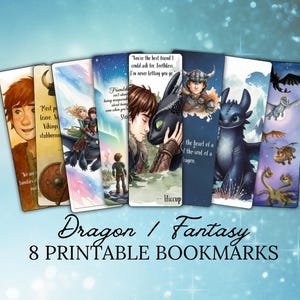Printable Dragon Bookmarks, Chief Stoick & Hiccup Quotes image 1