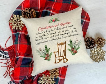 Christmas In Heaven Throw Pillow Cover
