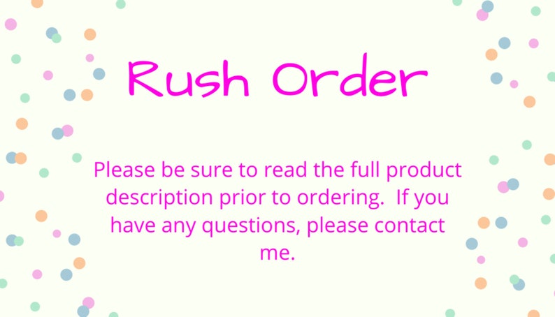 Rush Order Add-on image 1