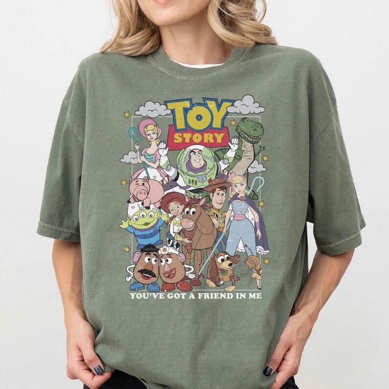 Toy Story Vänner PNG | Du har en vän i mig | Vintage Woody Buzz Jessie Konst, Digital Fil för Sublimering bild 4