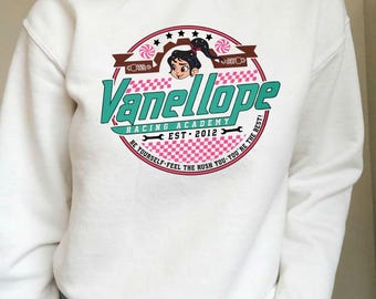 Vanellope Racing Academy PNG | Wreck It Ralph Sugar Rush | Vintage Kart Racing-märkeskonst, digital fil för sublimering
