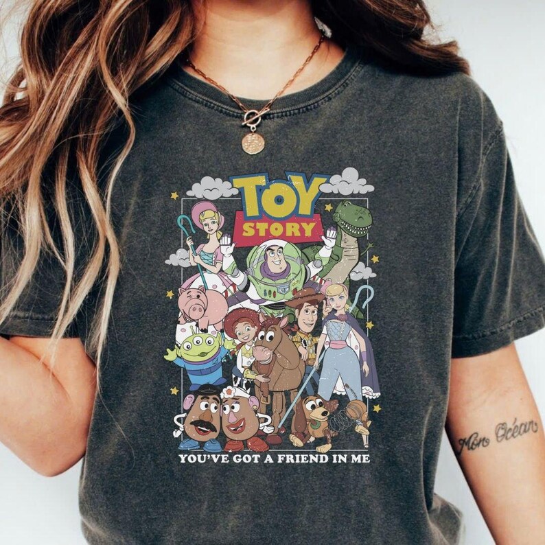 Toy Story Vänner PNG | Du har en vän i mig | Vintage Woody Buzz Jessie Konst, Digital Fil för Sublimering bild 3