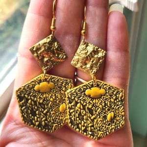 Hellraiser Lament Configuration Earrings, Puzzle Box Cube Dangles, Horror Movie Jewelry, Choice of Earring Backs (please read description)