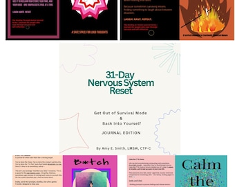 Trauma Informed Healing Journal Set - 4pk Stress Relief Burnout (Digitaler Download)