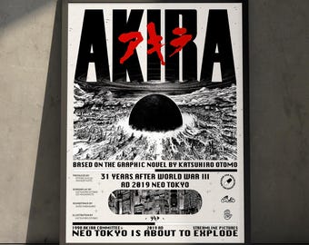 アキラ 1988 大友克洋 日本ちらし映画ポスター フライヤー B5 - Etsy 日本