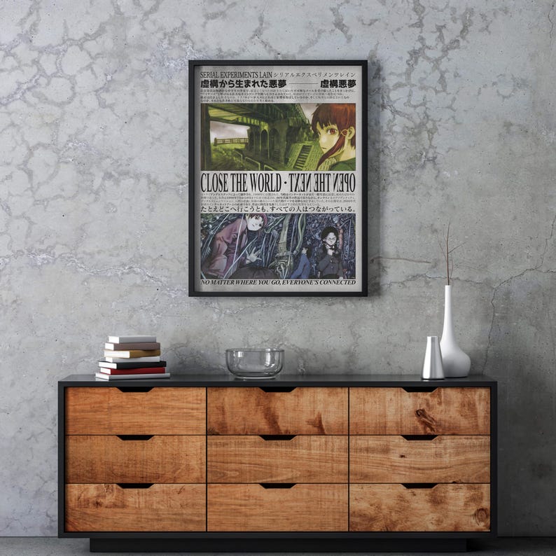 Serial Experiments Artwork Serial Experiments Lain Anime Manga Poster Art Print, Nightmare of ...