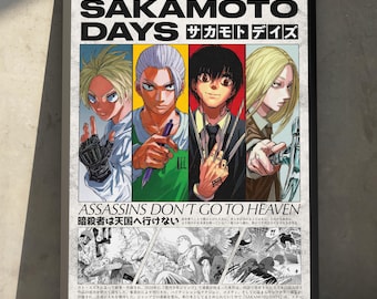 Sakamoto Days Anime Manga Poster Print, Taro Sakamoto Japanese Assassin Vintage Aesthetic Minimalist Wall Decor Hanging, Christmas Gift