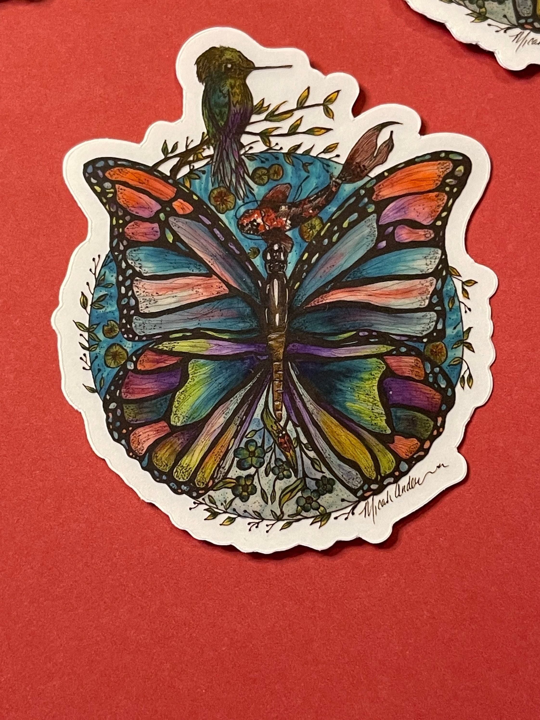 Winging Labels Wings Vinyl Sticker - Etsy