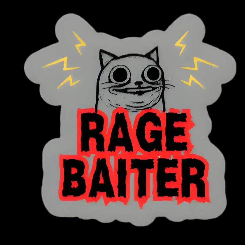 Rage bait sticker - Etsy.de