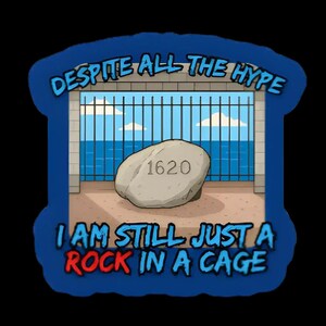 Rock in a Cage Plymouth Rock - Sticker vinyle premium