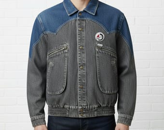 Marty McFly Denim Jacket, Retro 80s Movie Cosplay Outfit With Red Puffer  Vest