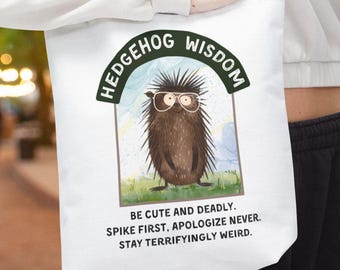 Lustige Igel Wisdom Tasche: Wiederverwendbare Einkaufstasche, umweltfreundliche Tasche