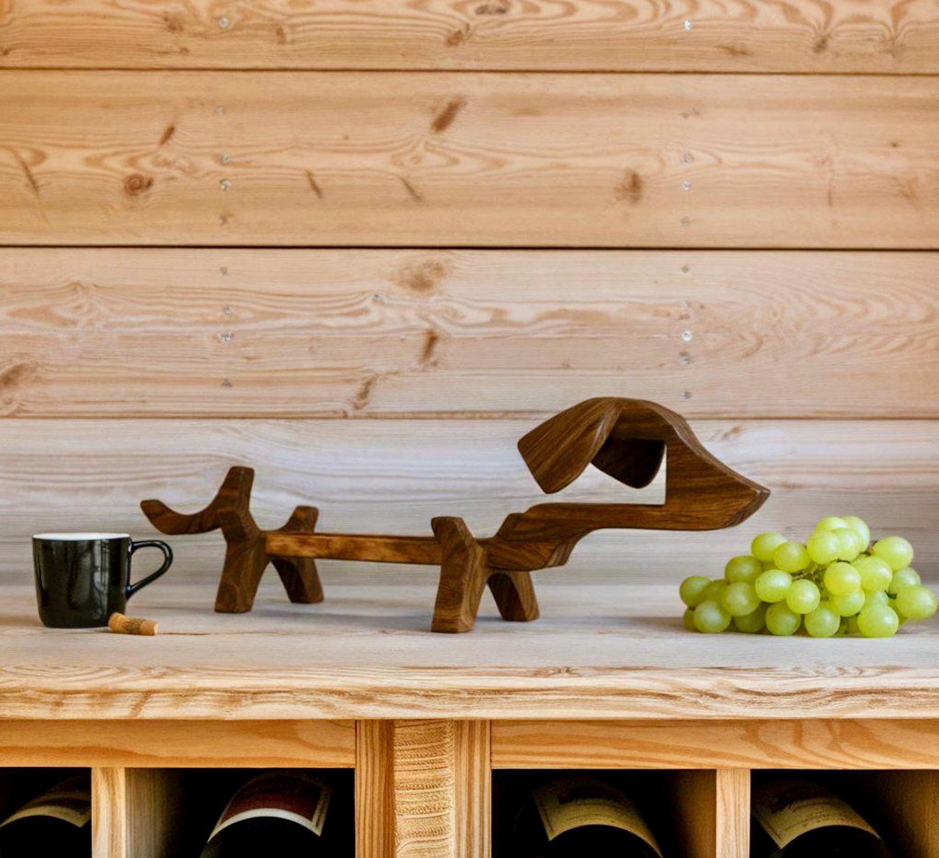 Dog Wine Rack Whimsical Dog-shaped Wine Holder – Charming Table Decor for Dog Lovers ...