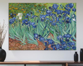 Van Gogh's Irises Canvas Wall Art - Beautiful Floral Home Decor, Van Gogh Poster