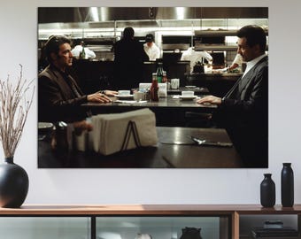 Iconic Crime Movie Face-Off Canvas Wall Art: 90s Film Wall Art, Framed Canvas Or Poster