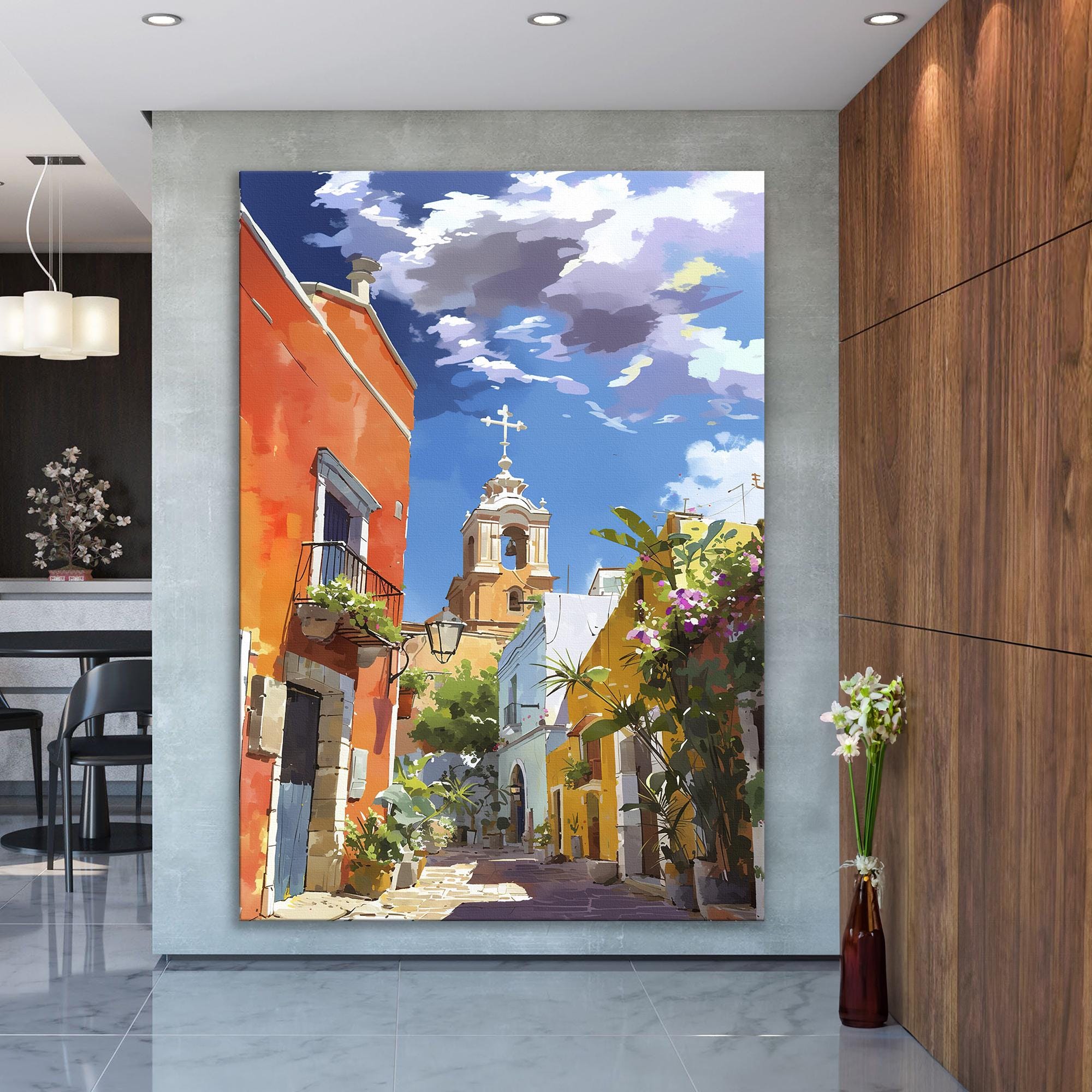 Puerto Rico Art - Original Oil Painting of Old San Juan on Framed ...